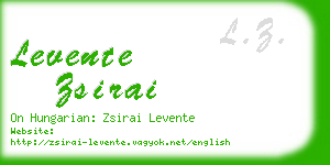 levente zsirai business card